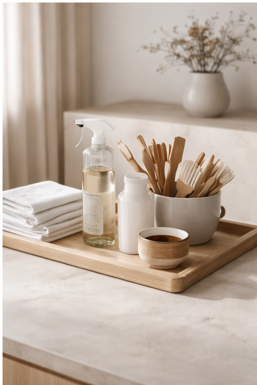 Editorial styled Cleanestra cleaning details