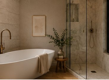 Bright, spotless bathroom
