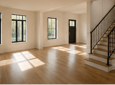 Empty, move-ready home with hardwood floors